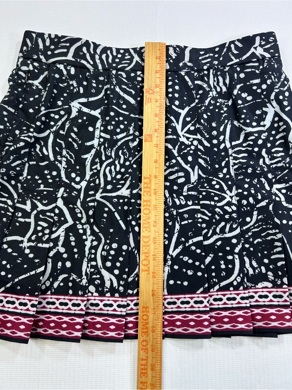 Chico’s Golf Skort Navy White Pink Print Side Zip Pockets Size 1.5 / US 10 - Picture 8 of 9